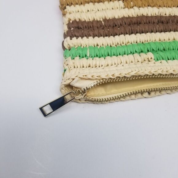 NWOT. Retro straw style wristlet bag. Multicolor rattan, straw. - Picture 6 of 10